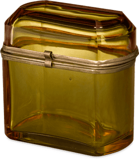 Elegant Vintage Amber Storage Box PNG