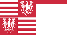 Heraldic Flag with Double Eagle Design PNG