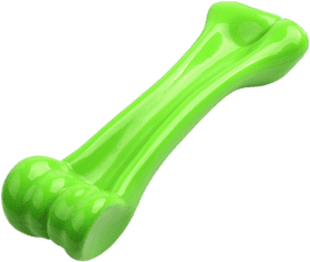 Vibrant Green Dog Bone Chew Toy PNG