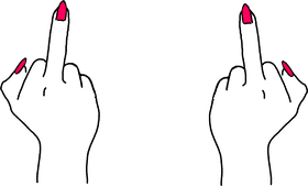 Playful Lipstick Attitude in Two Shades PNG