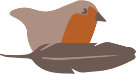 Elegant Feathered Bird in Soft Colors PNG