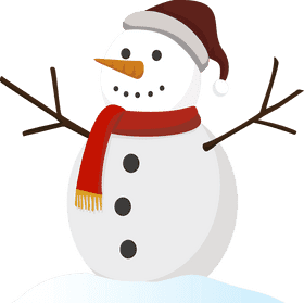 Cheerful Snowman Embracing Winter Joy PNG