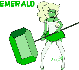 Emerald Gemstone Warrior Strength and Elegance PNG