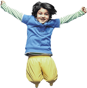 Joyful Child in Motion PNG