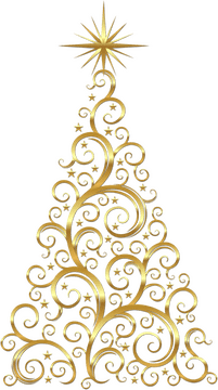 Elegant Swirls of Christmas Cheer PNG