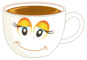 Happy Coffee Cup Delight PNG