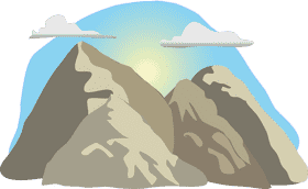 Majestic Mountain Peaks Under the Sun PNG