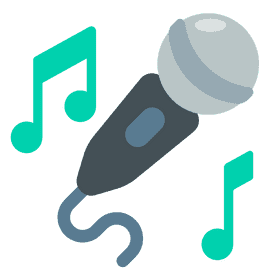 Melodic Microphone of Musical Expression PNG