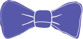 Elegant Blue Bow Tie Design PNG