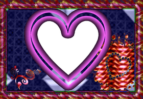 Radiant Heart of Colors and Patterns PNG
