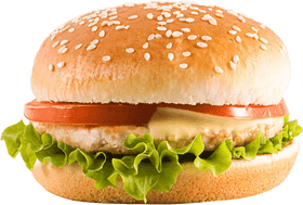 Fresh Garden Delight Burger PNG