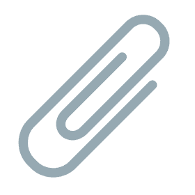 Minimalist Blue Paperclip Icon PNG