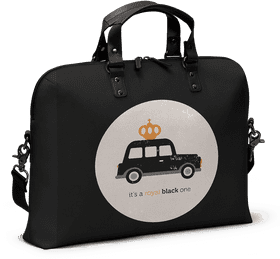 Royal Black Taxi Bag PNG