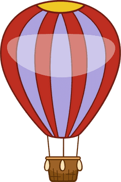 Colorful Hot Air Balloon Adventure PNG