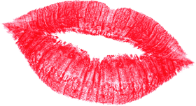 Radiant Red Lipstick Kiss Mark PNG
