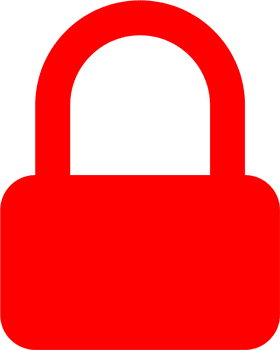 Secure Safe with Bright Red Lock PNG