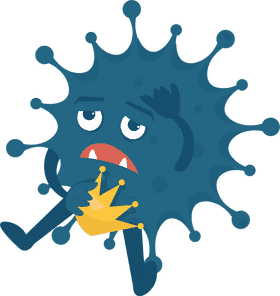 Coronavirus Crowned Character of Containment PNG