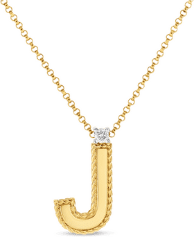 Elegant Gold J Initial Necklace Pendant PNG