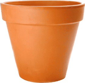 Elegant Clay Pot for Garden Decorating PNG