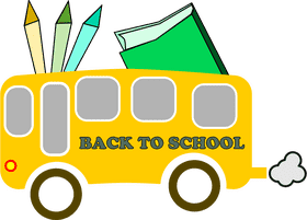 Back to School Adventure Bus PNG