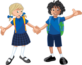 School Friends United in Learning and Fun PNG