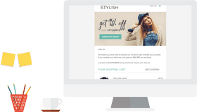 Email Reminder for Incomplete Shopping Cart Discounts PNG