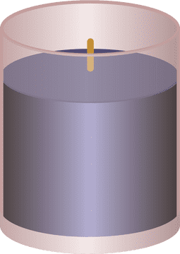 Elegant Lavender Candle in a Glass Holder PNG