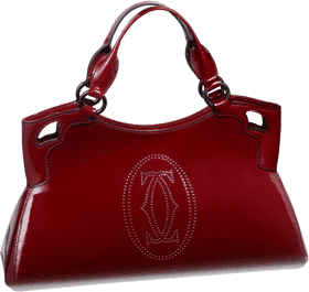 Chic Red Designer Shopping Bag PNG