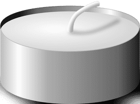 Sleek Silver Candle for Modern Ambiance PNG