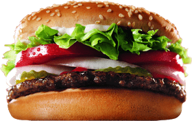 Ultimate Fresh Veggie Burger Delight PNG
