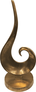 Elegant Curves in Bronze Sculpture PNG
