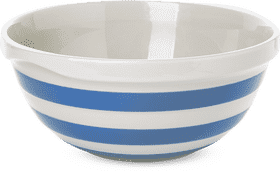 Classic Blue Stripe Oatmeal Bowl Delight PNG