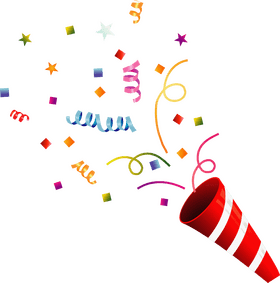 Joyful Celebration with Party Horns Galore PNG