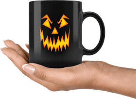 Spooky Coffee Beans for Halloween Vibes PNG