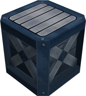 Rustic Metal Storage Box PNG