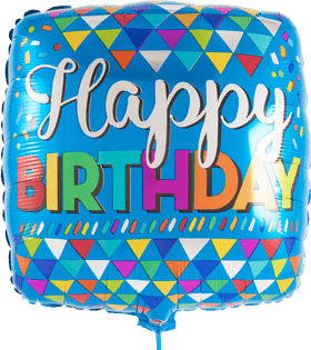 Happy Birthday Celebration Balloon Design PNG