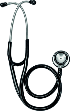 Classic Black Stethoscope for Medical Professionals PNG