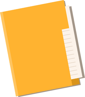 Vibrant Yellow Document Folder for Organization PNG