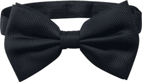 Elegant Black Bow Tie for Formal Occasions PNG
