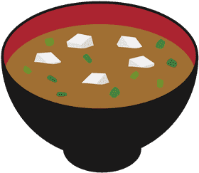 Hearty Udon Soup Delight with Tofu Pieces PNG