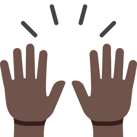 Hands Raised in Joyful Celebration PNG