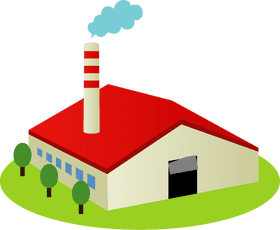 Sunny Day at the Red Roof Factory PNG