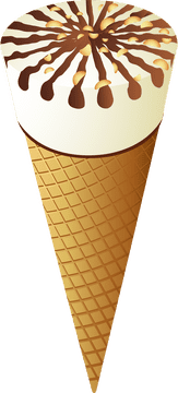 Delicious Ice Cream Delight in a Cone PNG