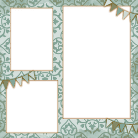 Elegant Picture Frame Design with Decorative Accents PNG