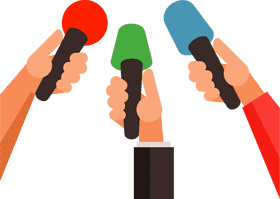 Colorful Microphones for Engaging Conversations PNG