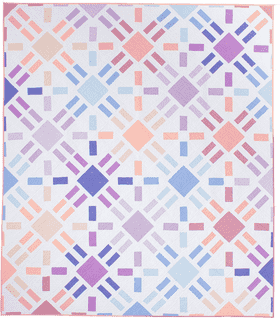 Pastel Geometry Quilt Blanket Design PNG