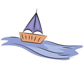 Sunny Ferry Boat Adventure on Calm Waters PNG