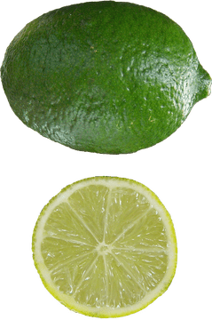Zesty Fruit Delight Avocado and Lime Fusion PNG