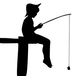 Peaceful Fishing Adventure at Sunset PNG