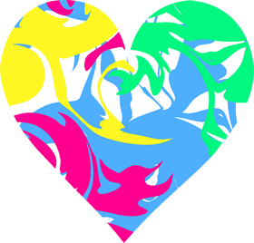 Vibrant Heart of Colorful Whimsy PNG